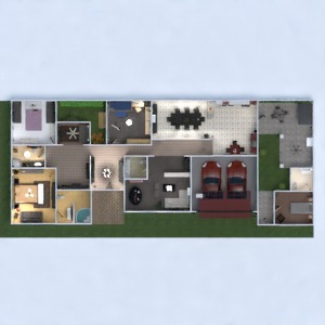 floorplans dom meble łazienka sypialnia pokój dzienny garaż kuchnia pokój diecięcy jadalnia 3d