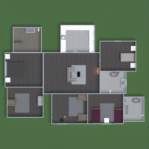 floorplans salle de bains chambre à coucher salon cuisine chambre d'enfant 3d
