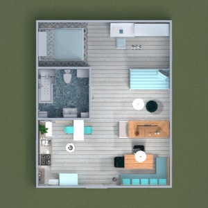 floorplans 公寓 家具 客厅 厨房 3d