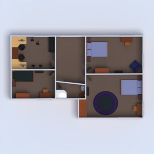 floorplans taras meble na zewnątrz mieszkanie typu studio 3d