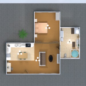 planos apartamento cuarto de baño dormitorio 3d