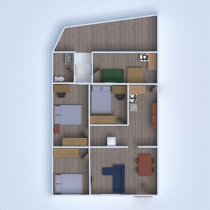 floorplans 公寓 独栋别墅 露台 家具 装饰 3d