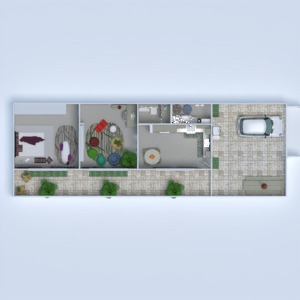 floorplans dom wystrój wnętrz sypialnia garaż na zewnątrz 3d