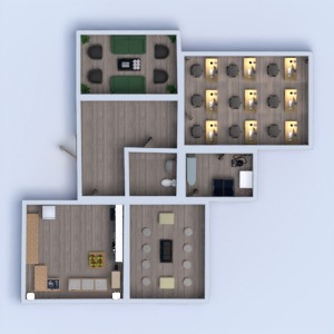 floorplans łazienka pokój dzienny kuchnia biuro mieszkanie typu studio 3d