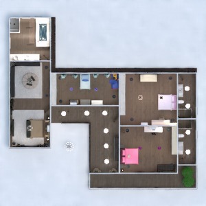floorplans 独栋别墅 家具 装饰 厨房 照明 结构 玄关 3d