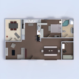 floorplans butas terasa baldai dekoras vonia miegamasis svetainė virtuvė apšvietimas namų apyvoka valgomasis sandėliukas 3d