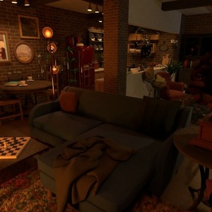планировки квартира мебель декор освещение кафе 3d