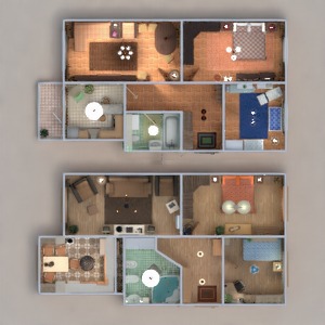 floorplans wohnung möbel do-it-yourself badezimmer schlafzimmer wohnzimmer küche kinderzimmer lagerraum, abstellraum eingang 3d