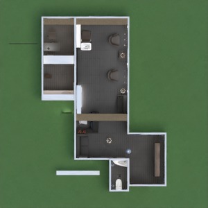 floorplans 家具 装饰 照明 单间公寓 3d