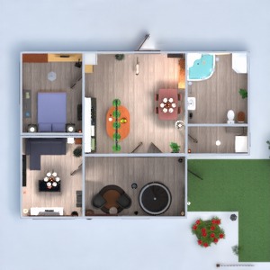 floorplans maison meubles eclairage 3d