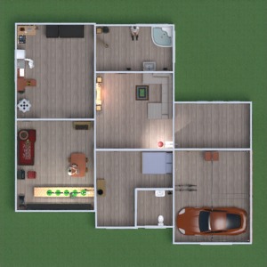 floorplans mobílias garagem cozinha utensílios domésticos sala de jantar 3d