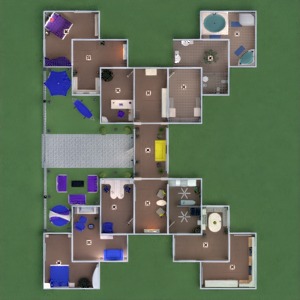 floorplans mieszkanie dom taras meble wystrój wnętrz łazienka sypialnia kuchnia na zewnątrz biuro jadalnia przechowywanie wejście 3d