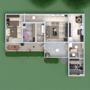 floorplans 独栋别墅 家具 卧室 厨房 结构 3d