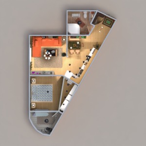 floorplans mieszkanie meble łazienka sypialnia pokój dzienny kuchnia oświetlenie remont przechowywanie wejście 3d