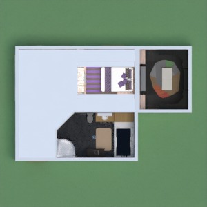 progetti appartamento camera da letto saggiorno monolocale 3d