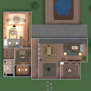 floorplans dom taras meble wystrój wnętrz zrób to sam łazienka sypialnia pokój dzienny kuchnia na zewnątrz jadalnia architektura 3d