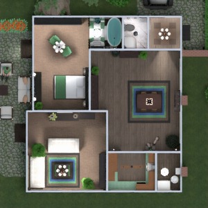 floorplans mieszkanie dom taras meble łazienka sypialnia pokój dzienny kuchnia na zewnątrz jadalnia architektura przechowywanie mieszkanie typu studio wejście 3d