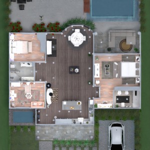 floorplans 公寓 家具 厨房 单间公寓 3d