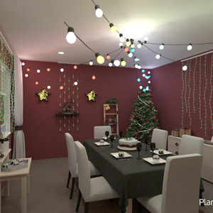 floorplans meubles décoration eclairage salle à manger 3d