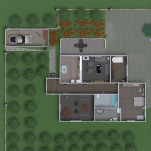 floorplans haus terrasse badezimmer schlafzimmer 3d