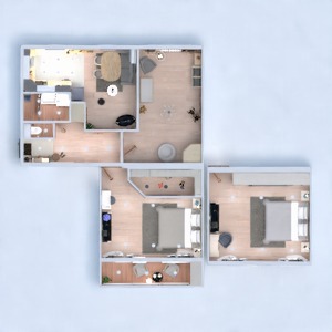 planos apartamento muebles decoración bricolaje 3d