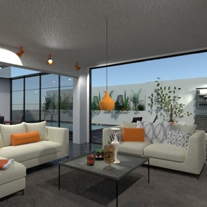 floorplans apartment terrace living room kitchen outdoor 3d