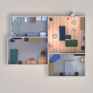floorplans apartamento casa banheiro quarto utensílios domésticos 3d