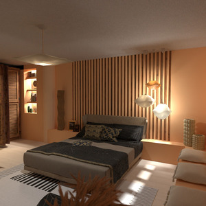 planos muebles decoración dormitorio iluminación 3d