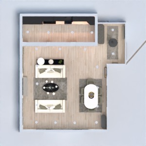 floorplans butas namas svetainė virtuvė apšvietimas 3d