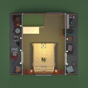 planos casa cuarto de baño dormitorio cocina 3d