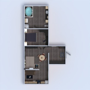 planos apartamento muebles decoración cuarto de baño dormitorio cocina 3d