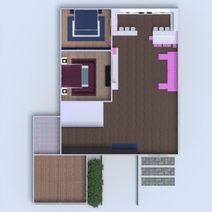 floorplans house terrace furniture 3d