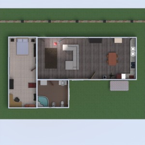 floorplans dom sypialnia pokój dzienny krajobraz 3d
