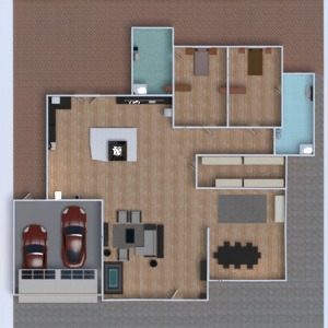 floorplans casa decoração banheiro quarto quarto garagem cozinha sala de jantar patamar 3d