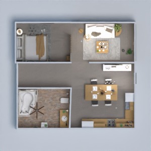 floorplans mieszkanie typu studio 3d