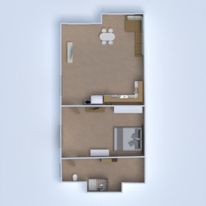 floorplans apartamento casa varanda inferior mobílias decoração 3d