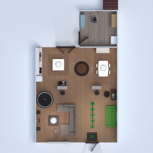 planos casa terraza comedor 3d