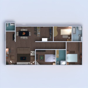 floorplans apartamento mobílias decoração faça você mesmo banheiro quarto cozinha iluminação utensílios domésticos sala de jantar arquitetura despensa patamar 3d