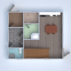 floorplans 独栋别墅 浴室 客厅 厨房 3d