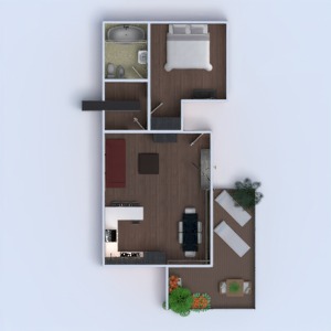 floorplans mieszkanie taras meble wystrój wnętrz łazienka sypialnia pokój dzienny kuchnia gospodarstwo domowe architektura 3d