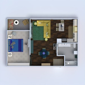 floorplans 公寓 家具 装饰 3d