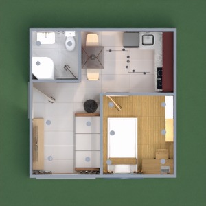 floorplans butas vonia svetainė virtuvė apšvietimas 3d