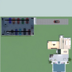 planos exterior hogar casa descansillo cuarto de baño 3d