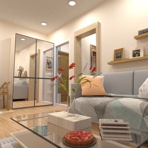 floorplans terrace furniture bedroom living room kitchen 3d