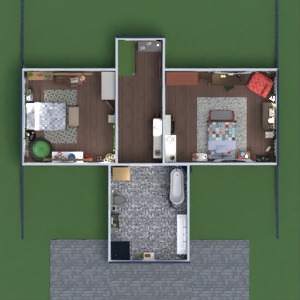 floorplans namas dekoras vonia miegamasis svetainė 3d
