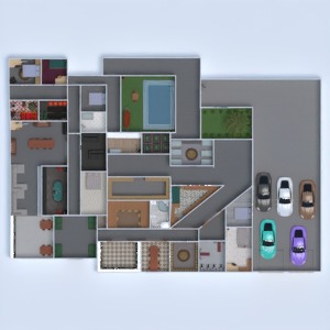 floorplans 独栋别墅 浴室 卧室 客厅 儿童房 3d