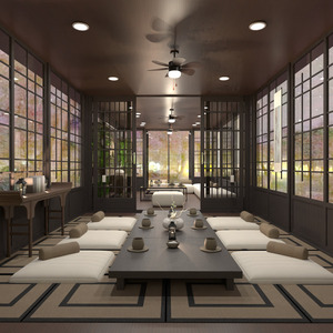 floorplans maison meubles décoration paysage salle à manger 3d