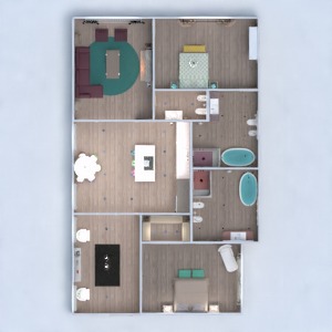 floorplans 独栋别墅 家具 装饰 diy 厨房 改造 餐厅 玄关 3d