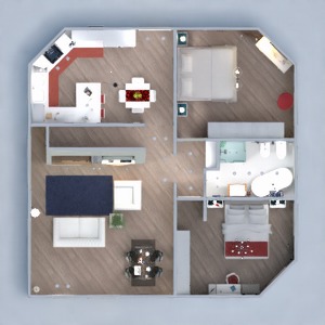 planos apartamento casa muebles cuarto de baño iluminación 3d