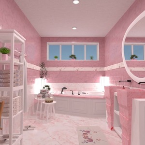planos decoración cuarto de baño iluminación 3d